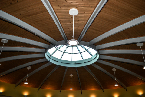 Oak Brook Public Library dome ceiling by DCA Contracting services